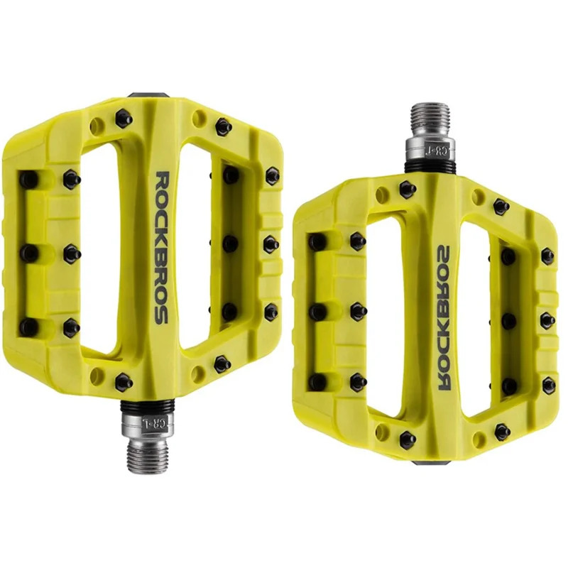 Kevyet nylonista valmistetut maastopyörän polkimet - Vihreä