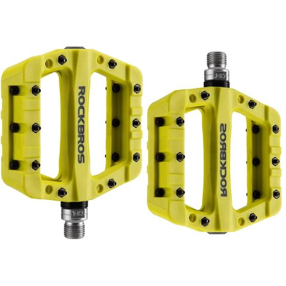 Kevyet nylonista valmistetut maastopyörän polkimet - Vihreä