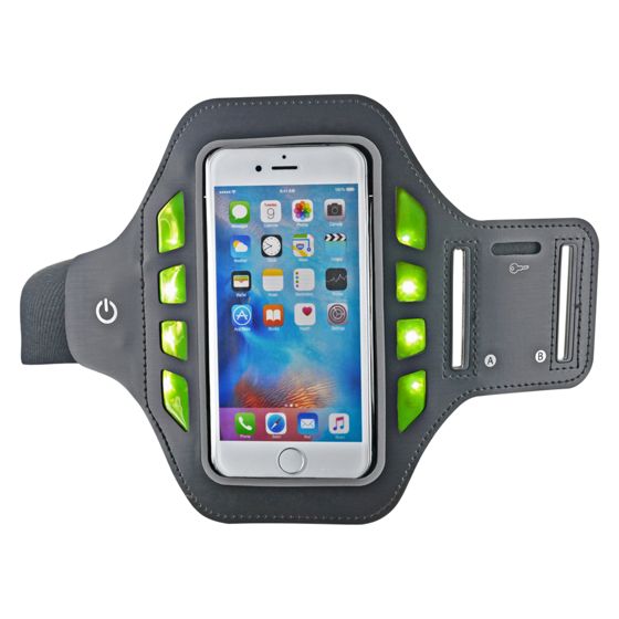 Urheiluvarsinauha älypuhelimelle 5.5'' heijastavilla LEDeillä