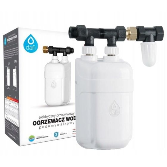 Välitön lämminvesivaraaja liitännällä 5,5 kW 230 V altaan alla