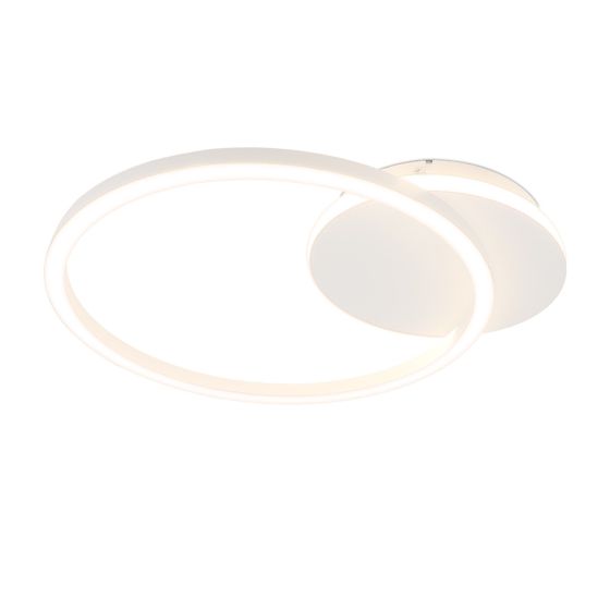 NETTLIFE LED - kattovalaisin,olohuoneeseen,24W,musta,moderni,2 rengasta,3000K,lämmin,valkoinen