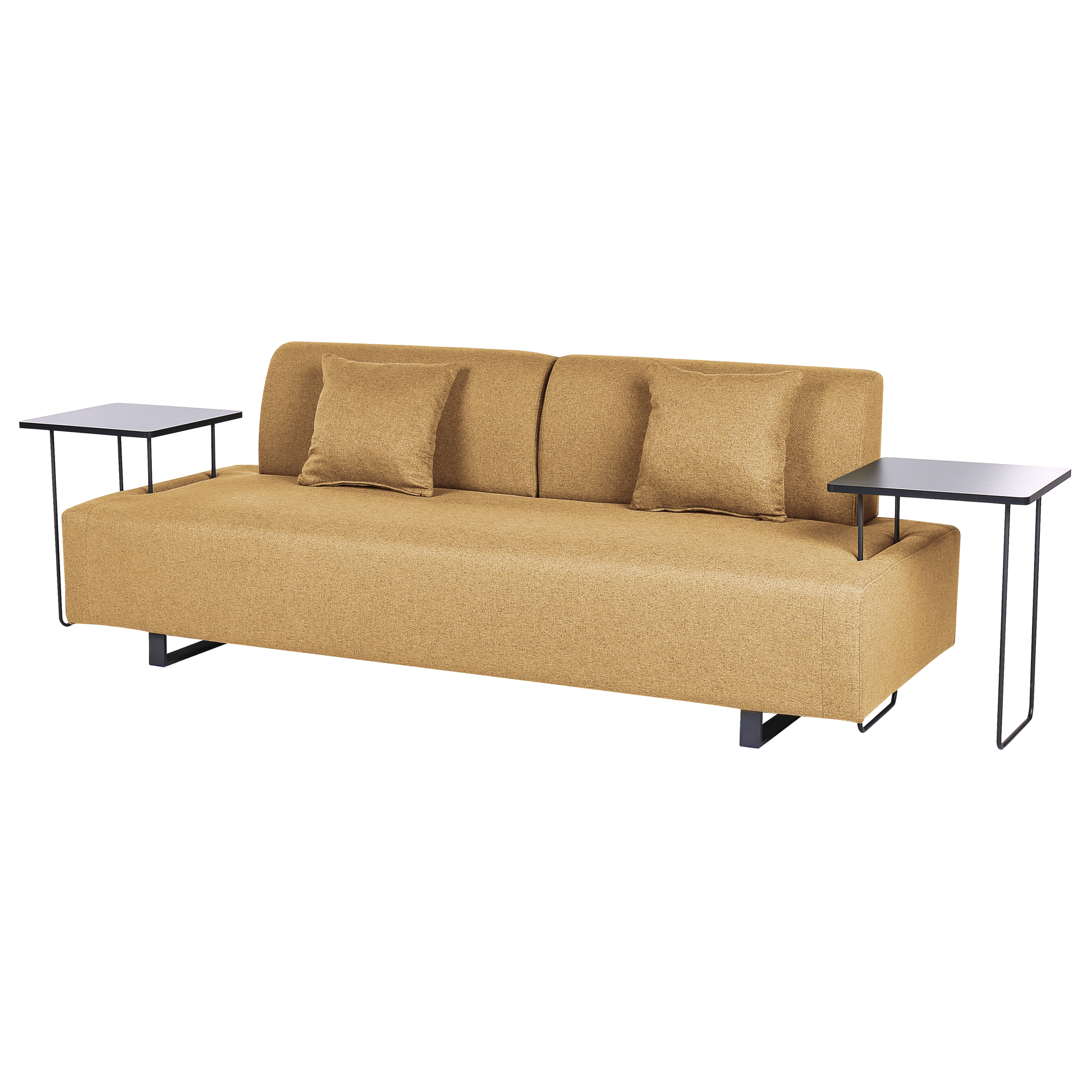 Sohva SOKNA kangas Sinapinkeltainen pöydillä 3-istuttava