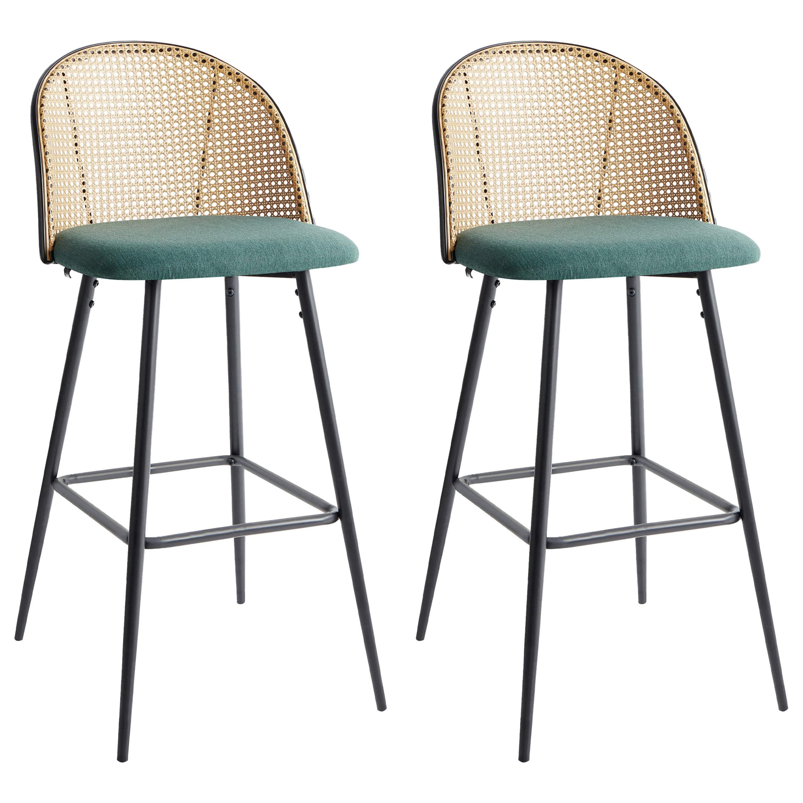 Baarituolisetti 2 kpl CORNELL metalli Vihreä