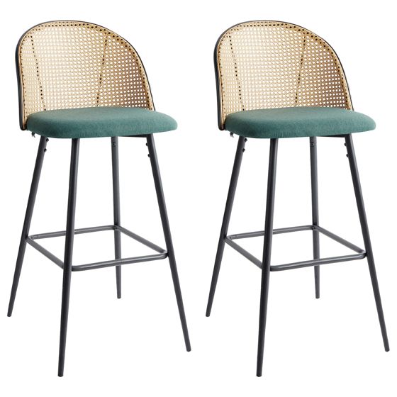 Baarituolisetti 2 kpl CORNELL metalli Vihreä