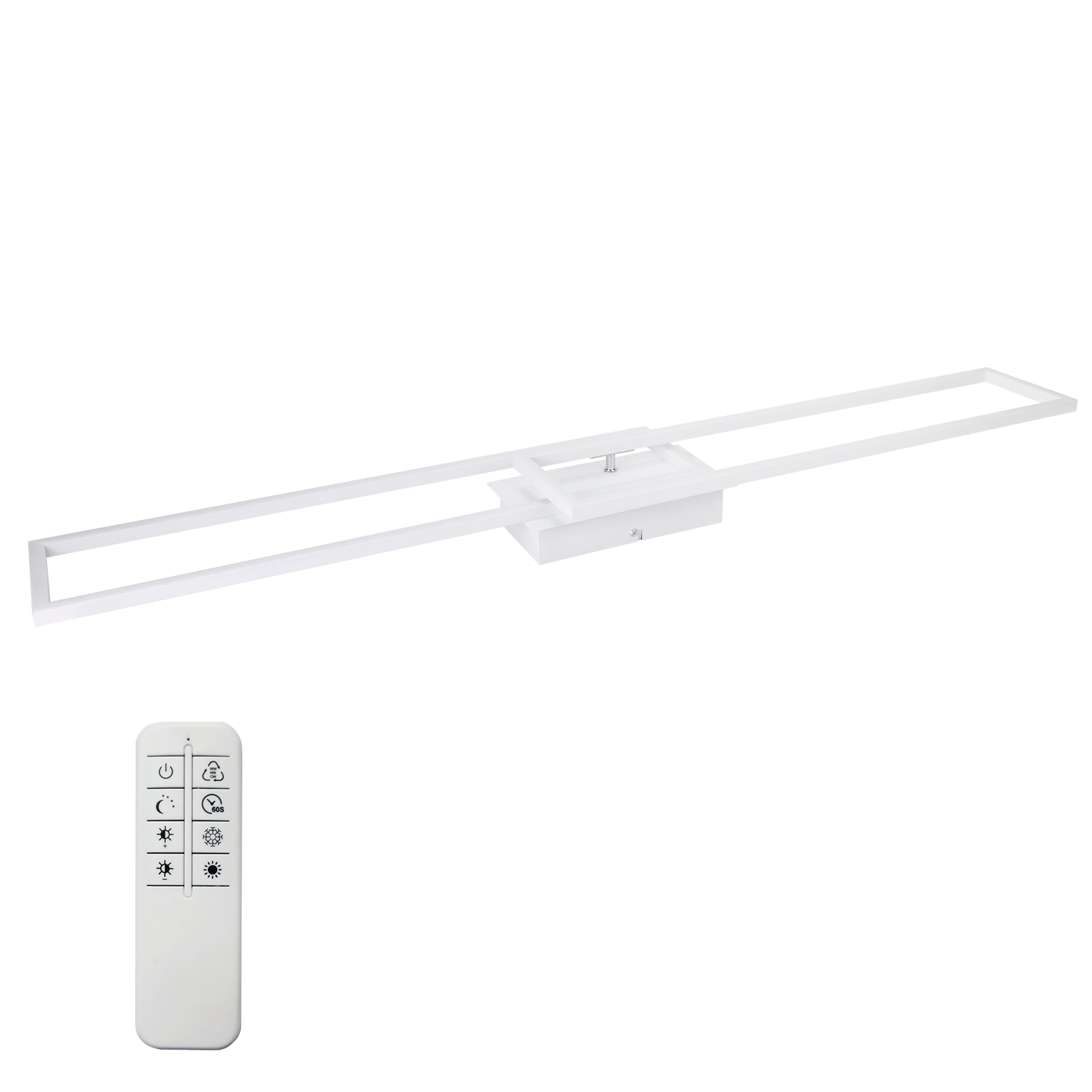 ZMH Moderni 102 cm:n LED-kattovalaisin olohuoneeseen, makuuhuoneeseen, 2 kehystä