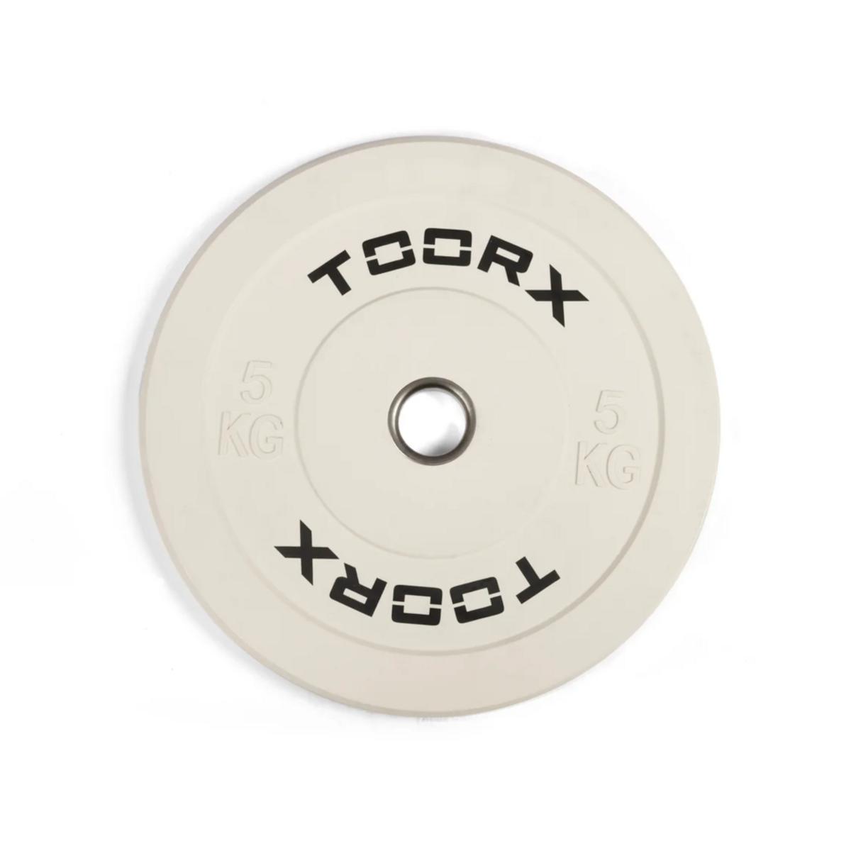Toorx Bumper Plate Challenge levypaino, valkoinen, 50 mm, 5 kg