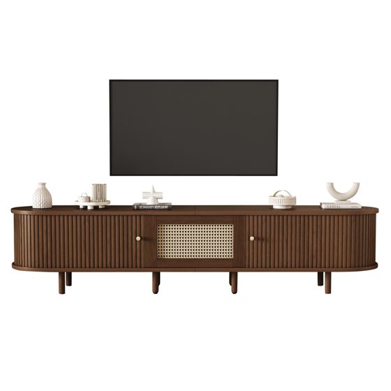 TV-taso 180x40x40 cm tammen värinen MDF säilytyksellä ja liukuovilla