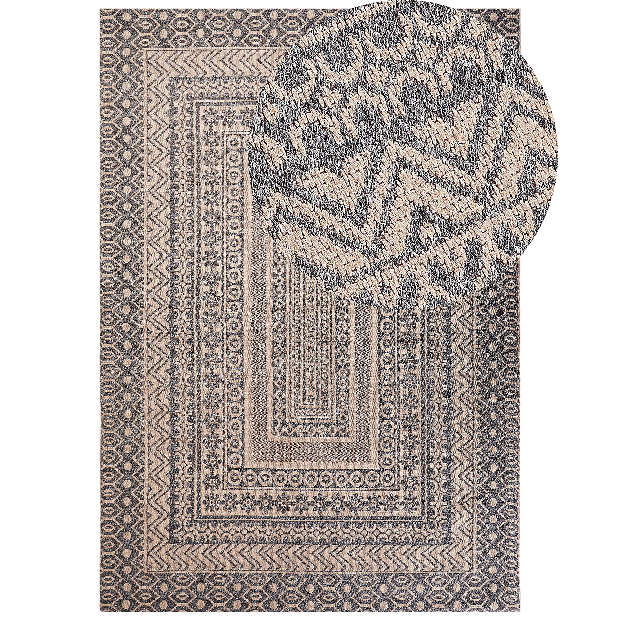 Matto BAGLAR Harmaa 160 x 230 cm juutti