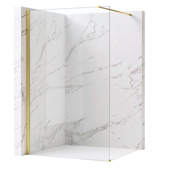 REA Suihkuseinä Flexi Transparent 80 Kulta, 80X195CM