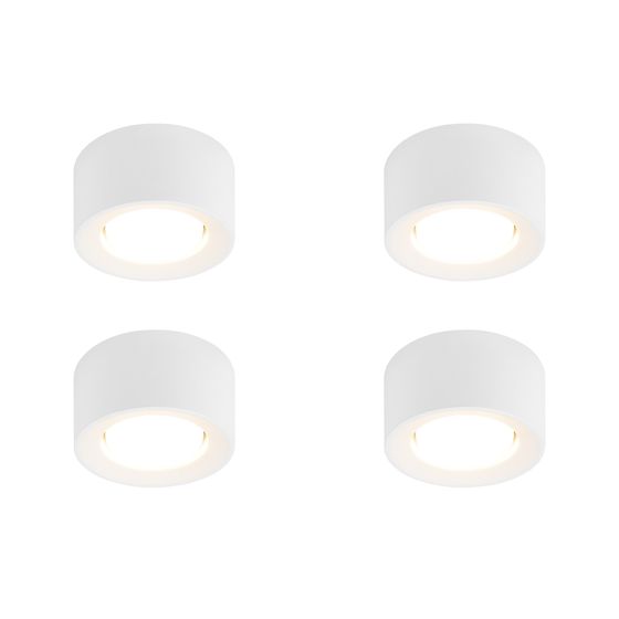 NETTLIFE pinta - asennettava Kohdevalaisin 4Kpl pyöreä, pinta - asennettava Kohdevalaisin valkoinen, pinta - asennettava Valaisin Gx53 litteä moderni