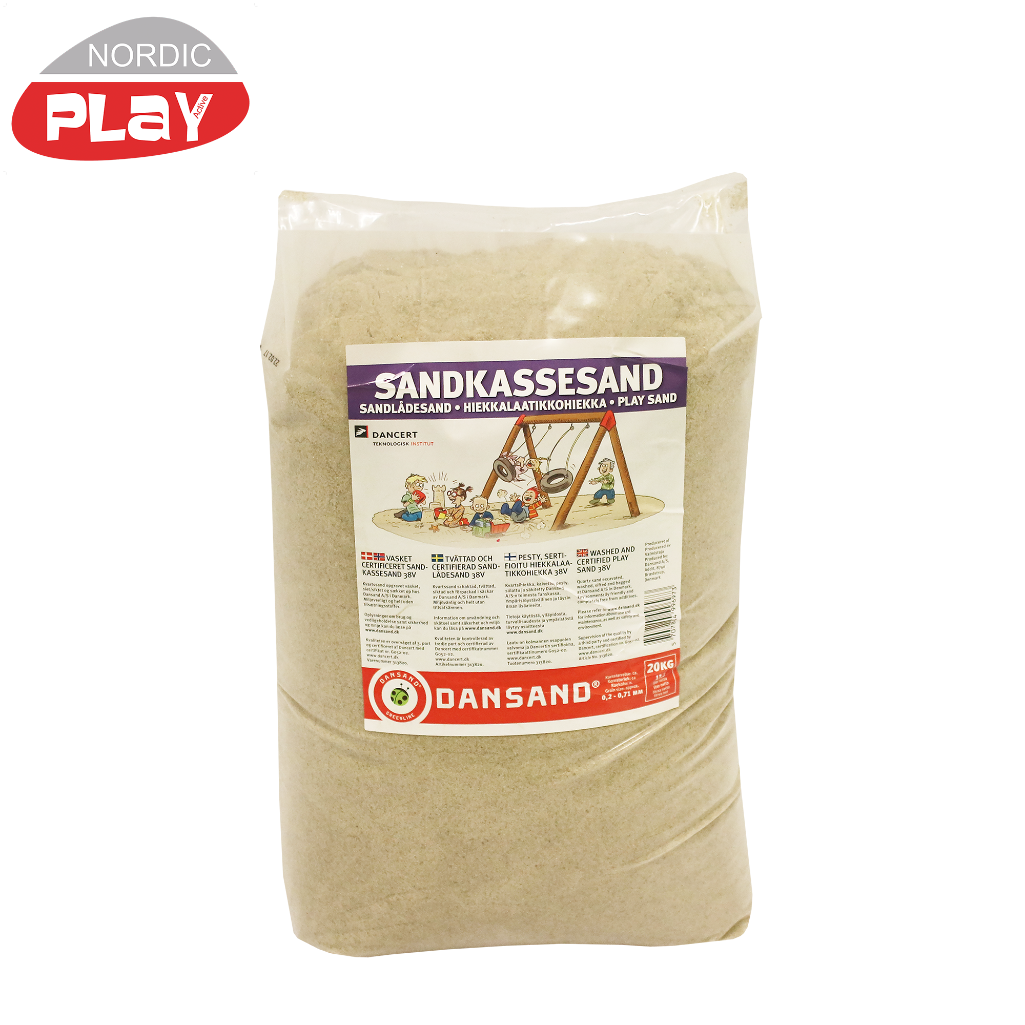 Hiekkaa hiekkalaatikkoon 240 kg NORDIC PLAY