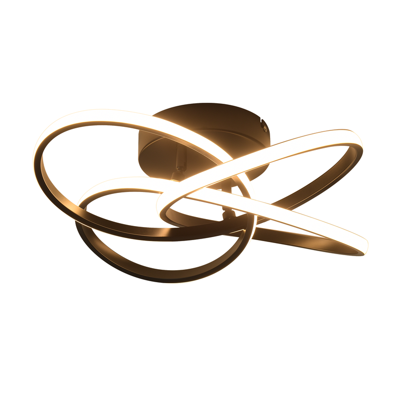 NETTLIFE LED-kattovalaisin makuuhuoneeseen - 28W, 3000K, lämmin valkoinen, eteisen valaisin, moderni keittiön valaisin, nelilehtinen kukka