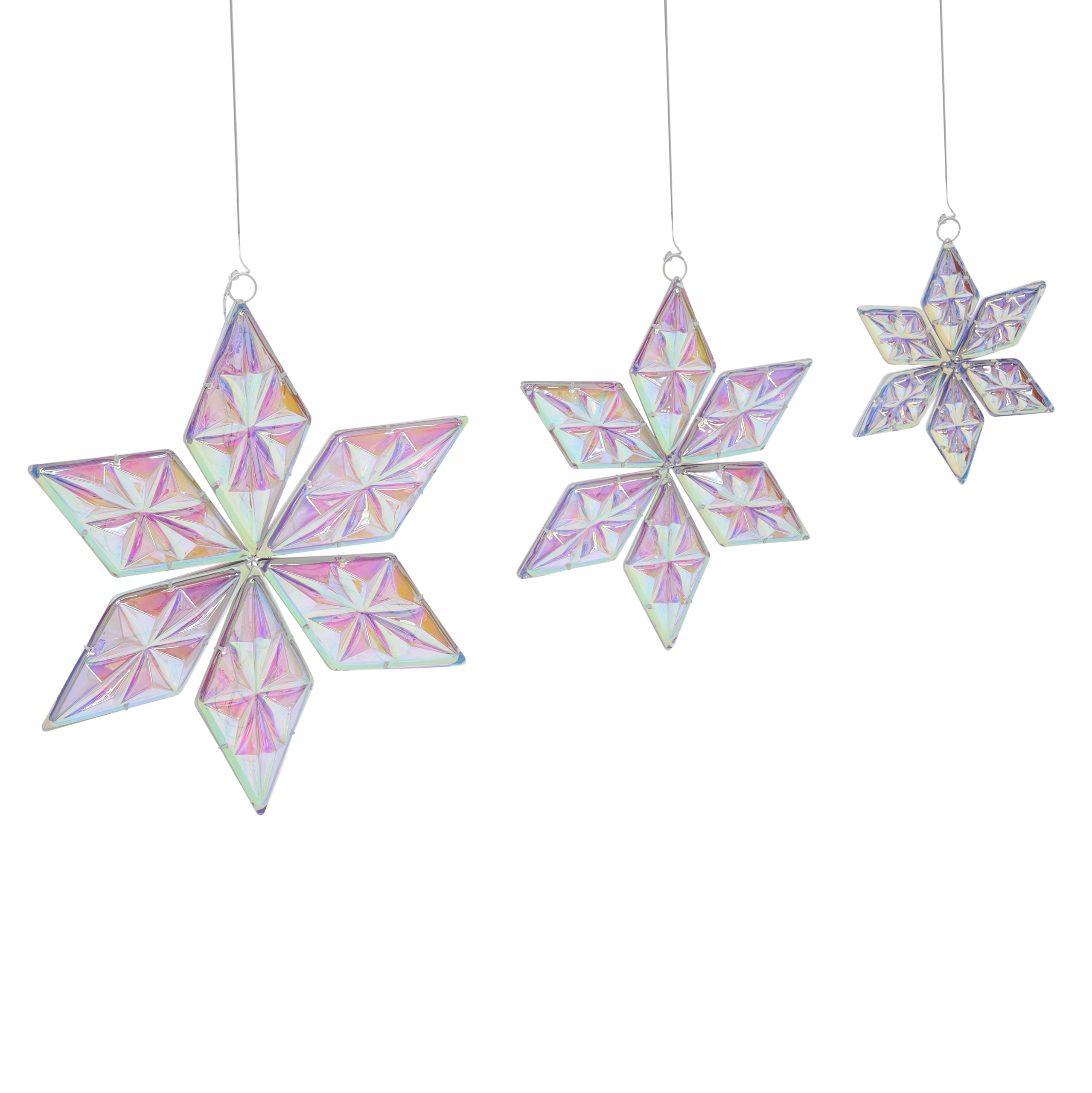 Seinäkoristesetti 3 kpl RENSJON Tähti 25/35/46 cm Monivärinen