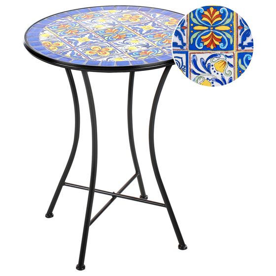 Bistropöytä CORIANO 60 cm 60 cm metalli Musta