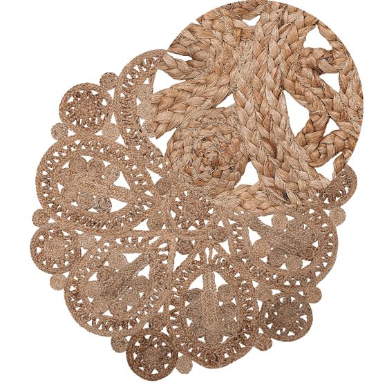 Matto BUCAK Beige ø 120 cm juutti