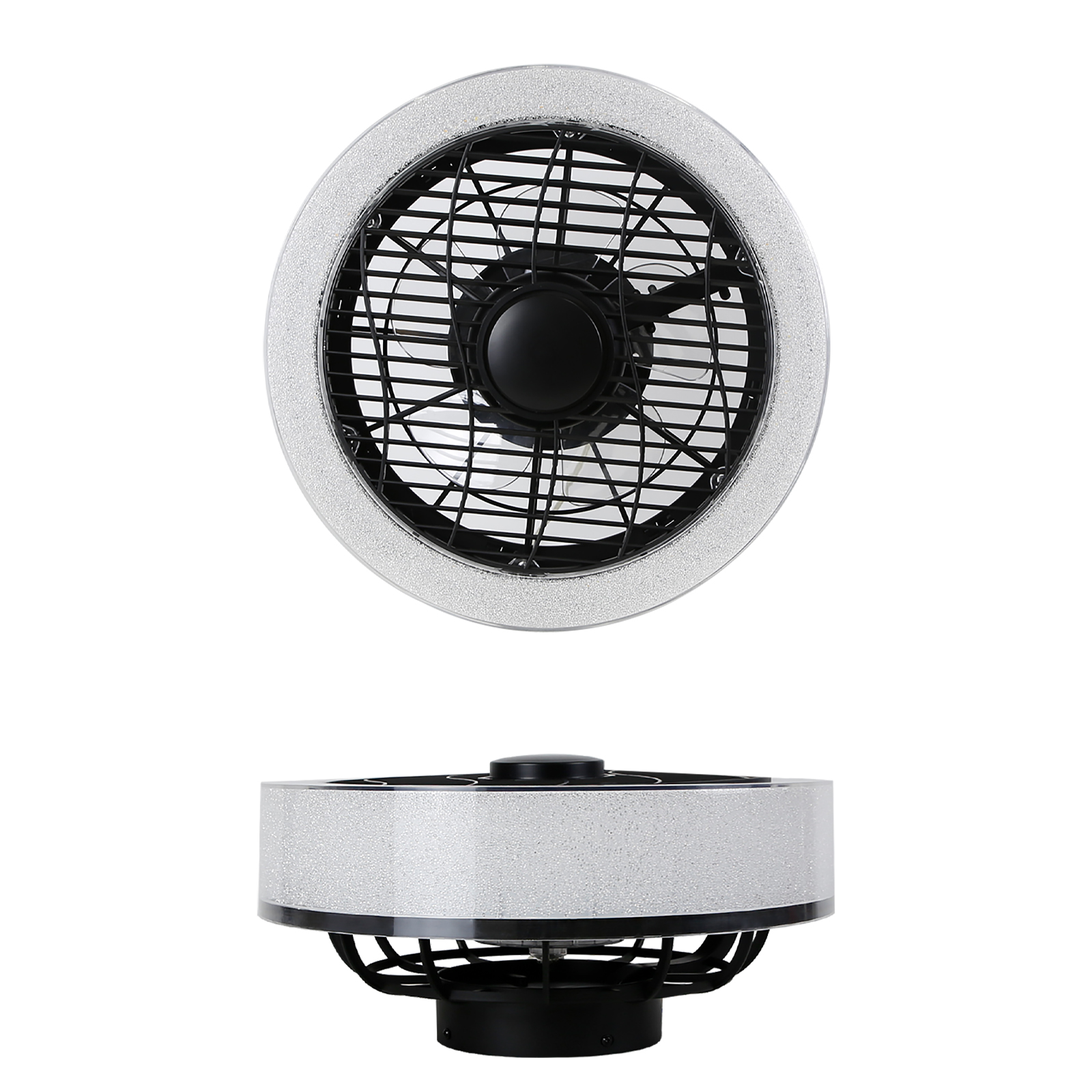 NETTLIFE LED-kattotuuletin valolla - 39,5 cm moderni, suuri ja hiljainen, kaukosäädin, ajastin, 34 W, 3000K-6000K himmennettävä