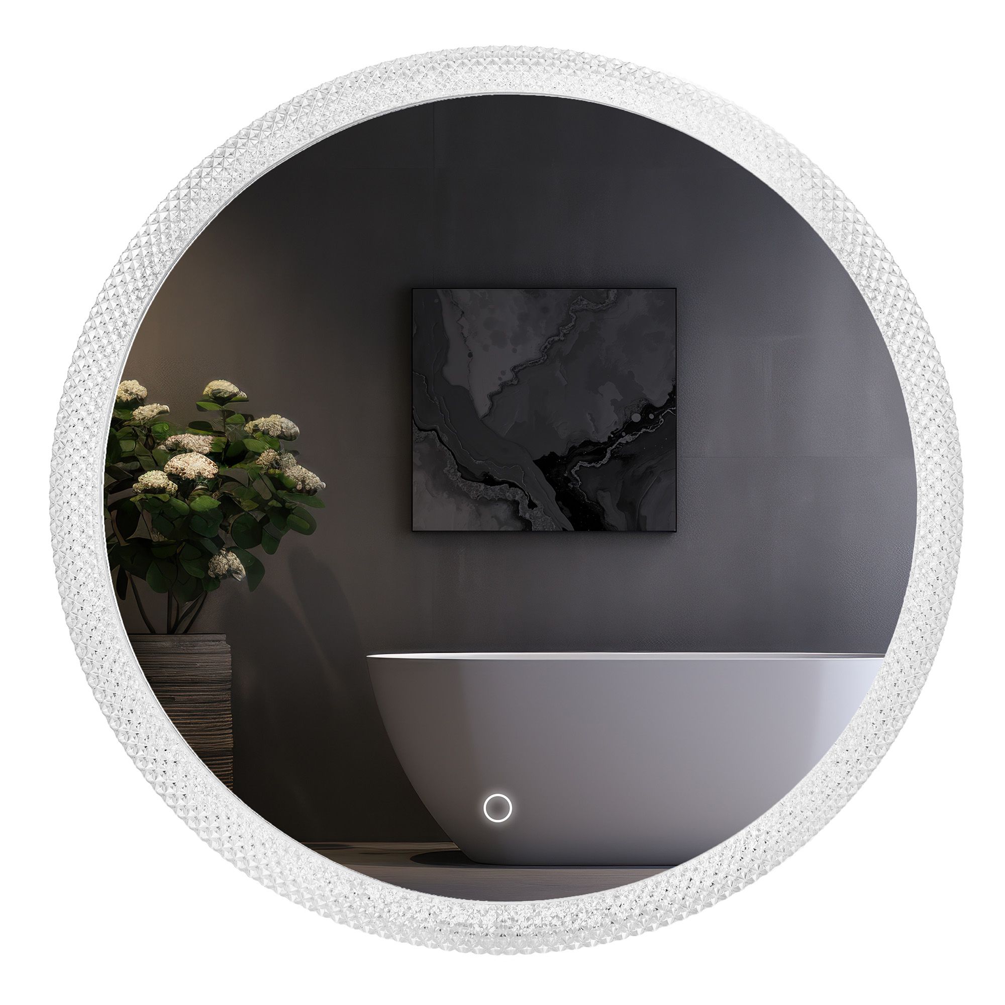 TUTUMI LED-seinäpeili YH-3563 60,5 läpinäkyvä, 60,5x60,5x3cm