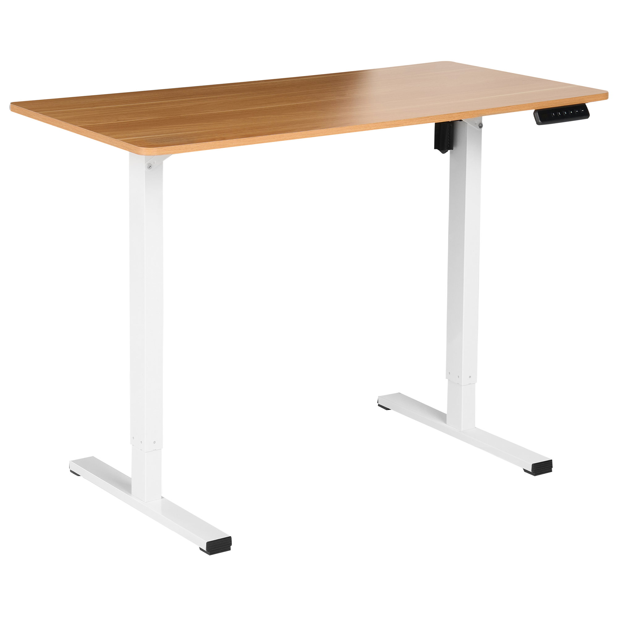 Työpöytä sähkösäädettävä TAVARES 120 cm 60 cm Vaaleanruskea/valkoinen