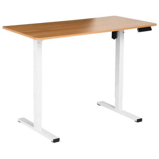 Työpöytä sähkösäädettävä TAVARES 120 cm 60 cm Vaaleanruskea/valkoinen