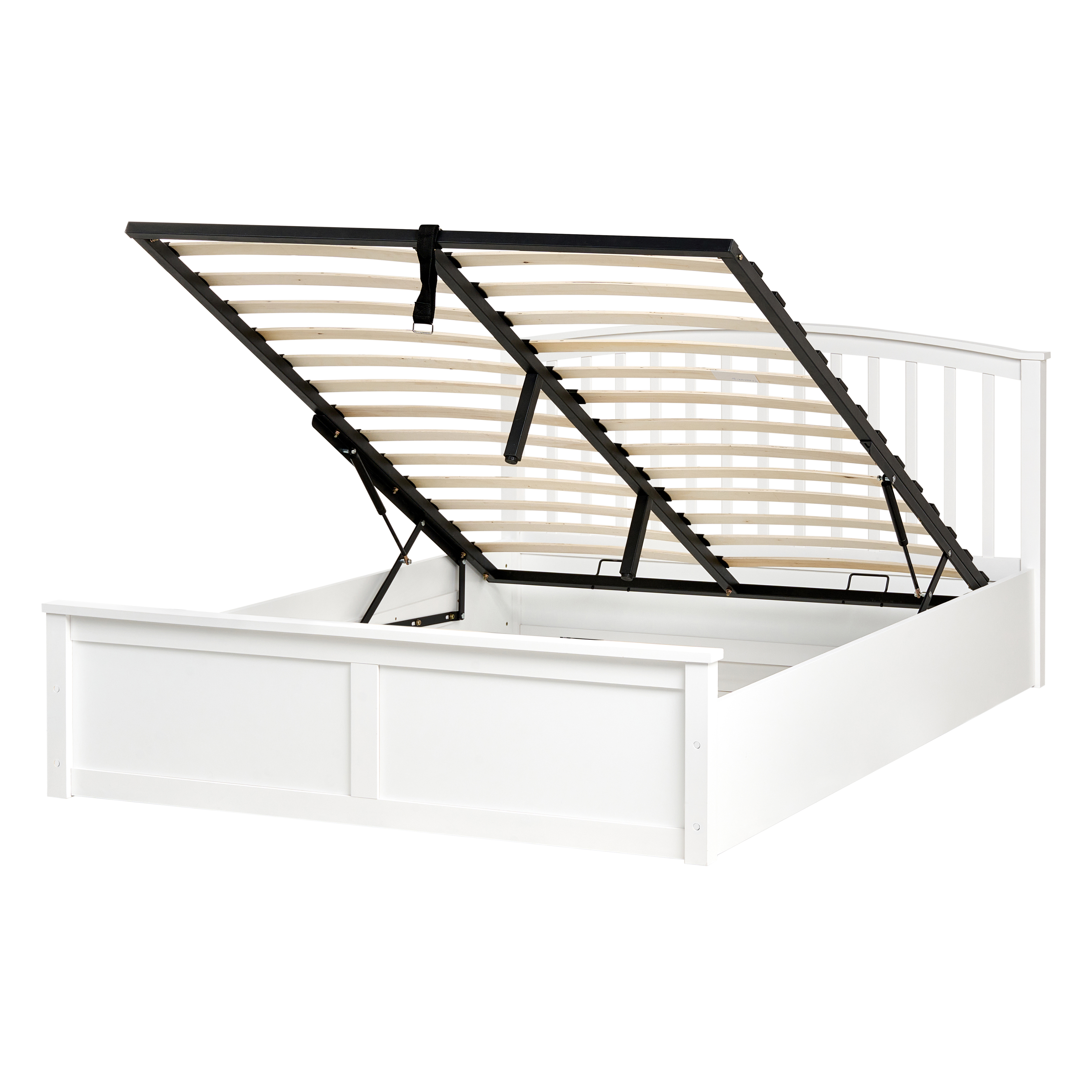 Sänky säilytystilalla mänty CLARBEC 140 x 200 cm Valkoinen