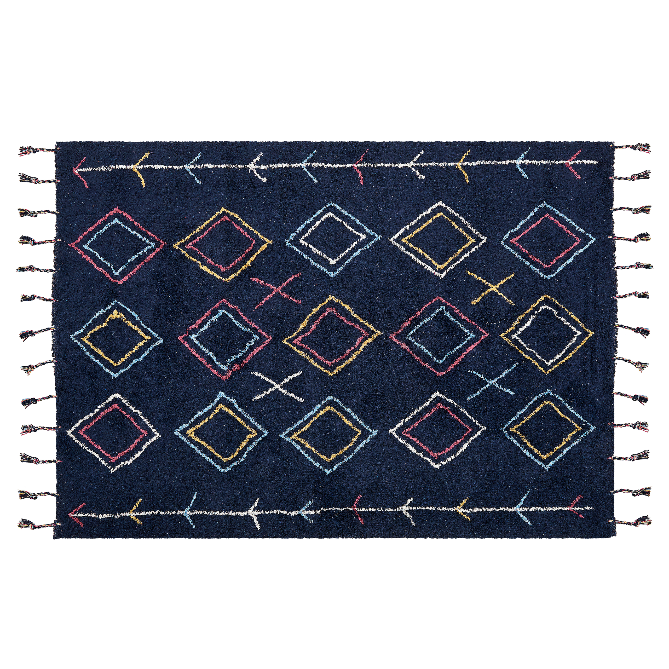 Matto CORUM Musta 140 x 200 cm puuvilla