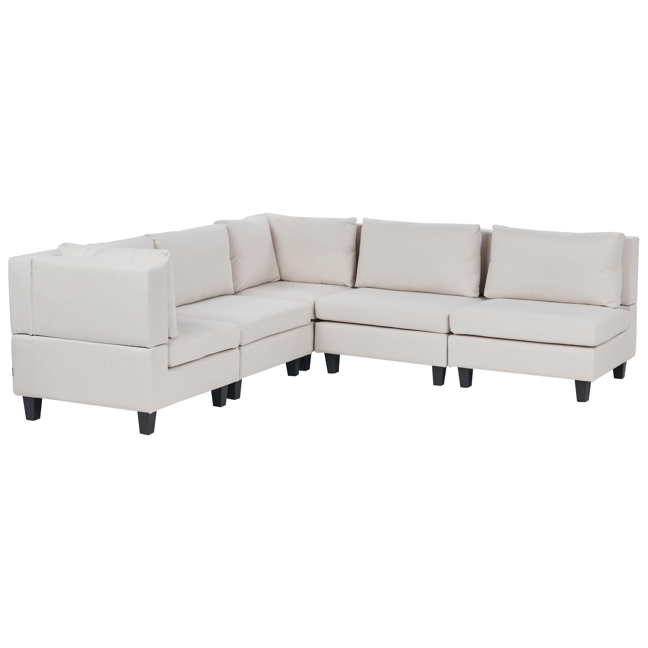 Moduulikulmasohva 5-istuttava UNSTAD kangas Vaaleanbeige Oikea