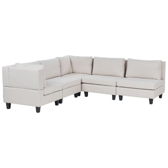 Moduulikulmasohva 5-istuttava UNSTAD kangas Vaaleanbeige Oikea