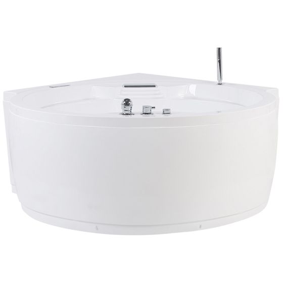 Kulmaporeamme LED-valolla MILANO Bluetooth-kaiuttimella 181 x 150 cm Valkoinen