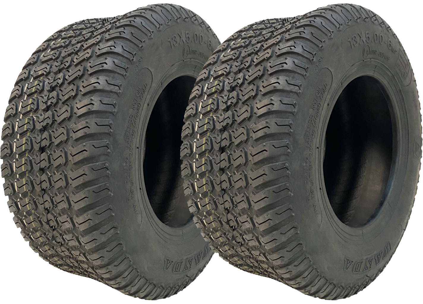 13x5.00-6 ruohonleikkurin nurmikkorenkaat Wanda P332 Multi Turf, 4-kerroksiset, tieliikennekelpoiset (2 kpl:n sarja)