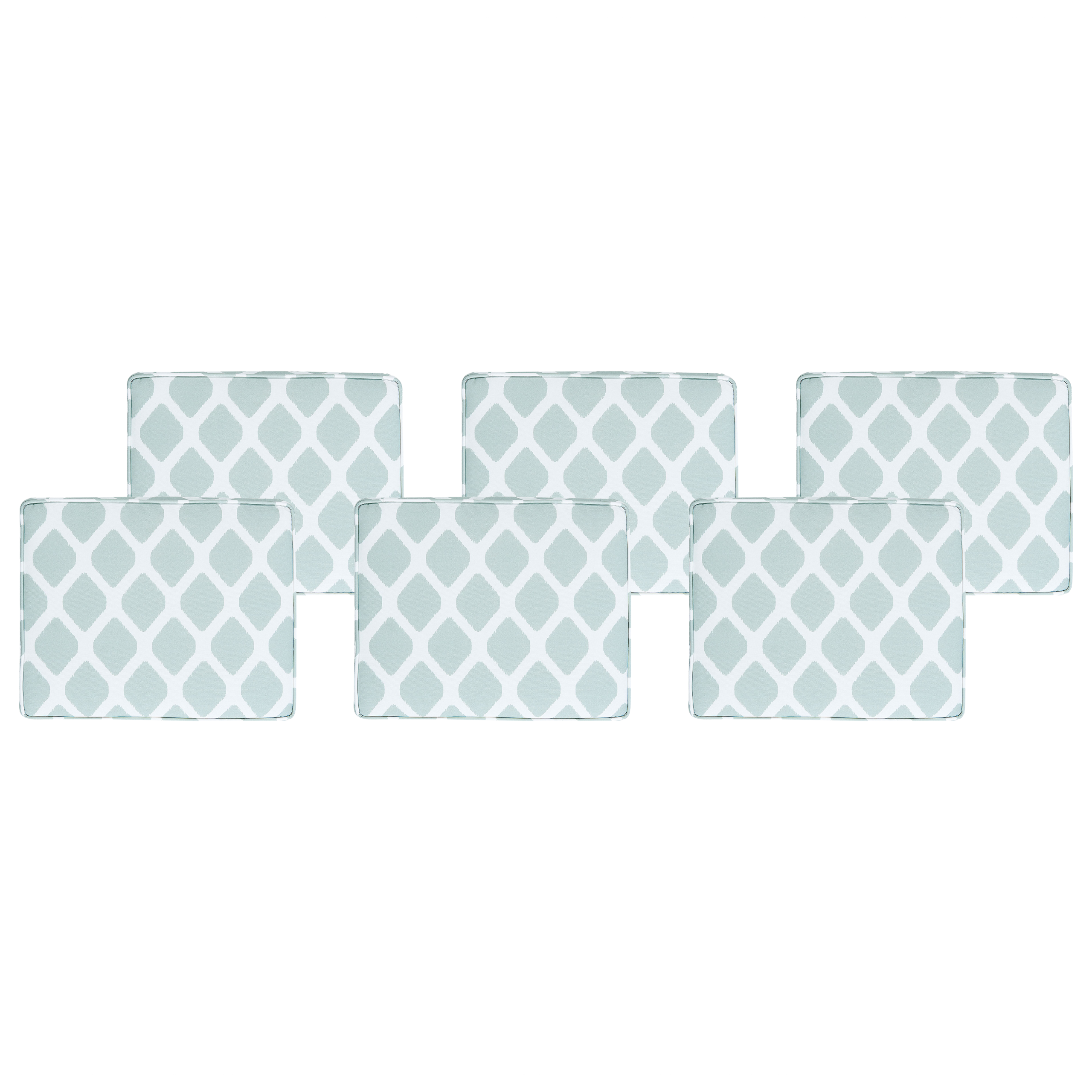 Puutarhatuolien istuintyynysetti 6 kpl TOLVE 39 x 31 cm Mintunvihreä