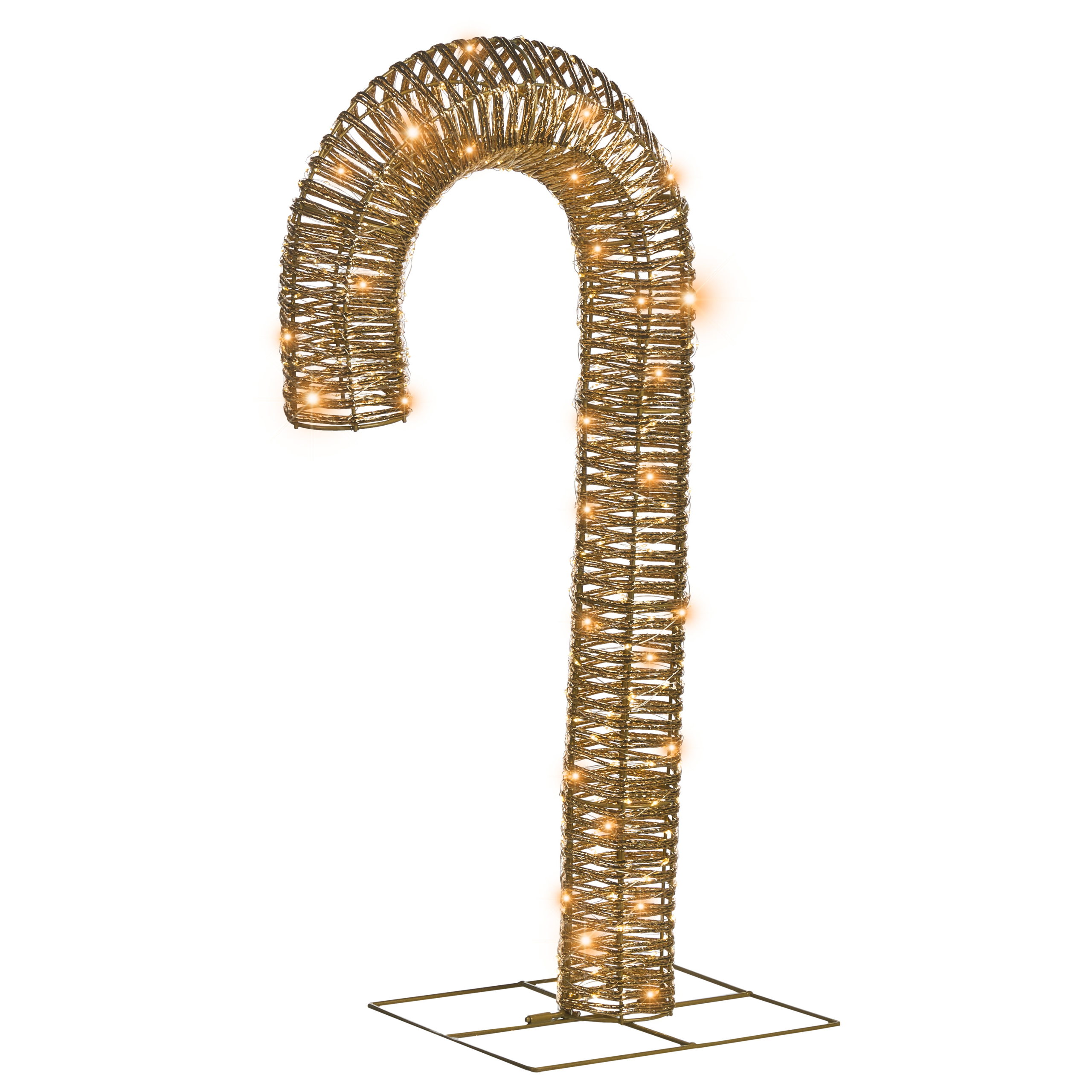 Ulkokoriste LED-valo HOLMAVIK Karkkikeppi 74 cm Kulta