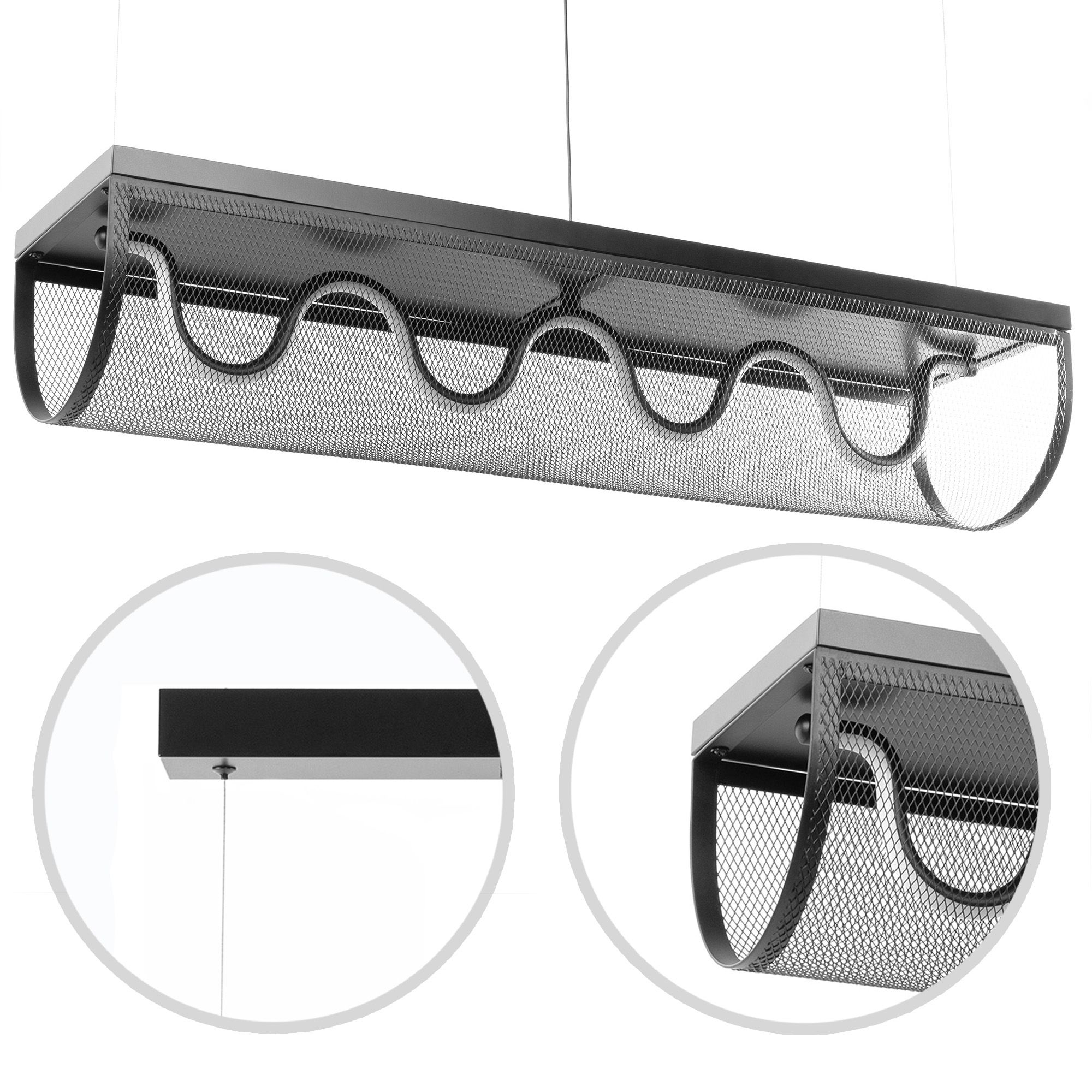 TOOLIGHT riippuvalaisin APP1409-CP musta, 80X20X100CM