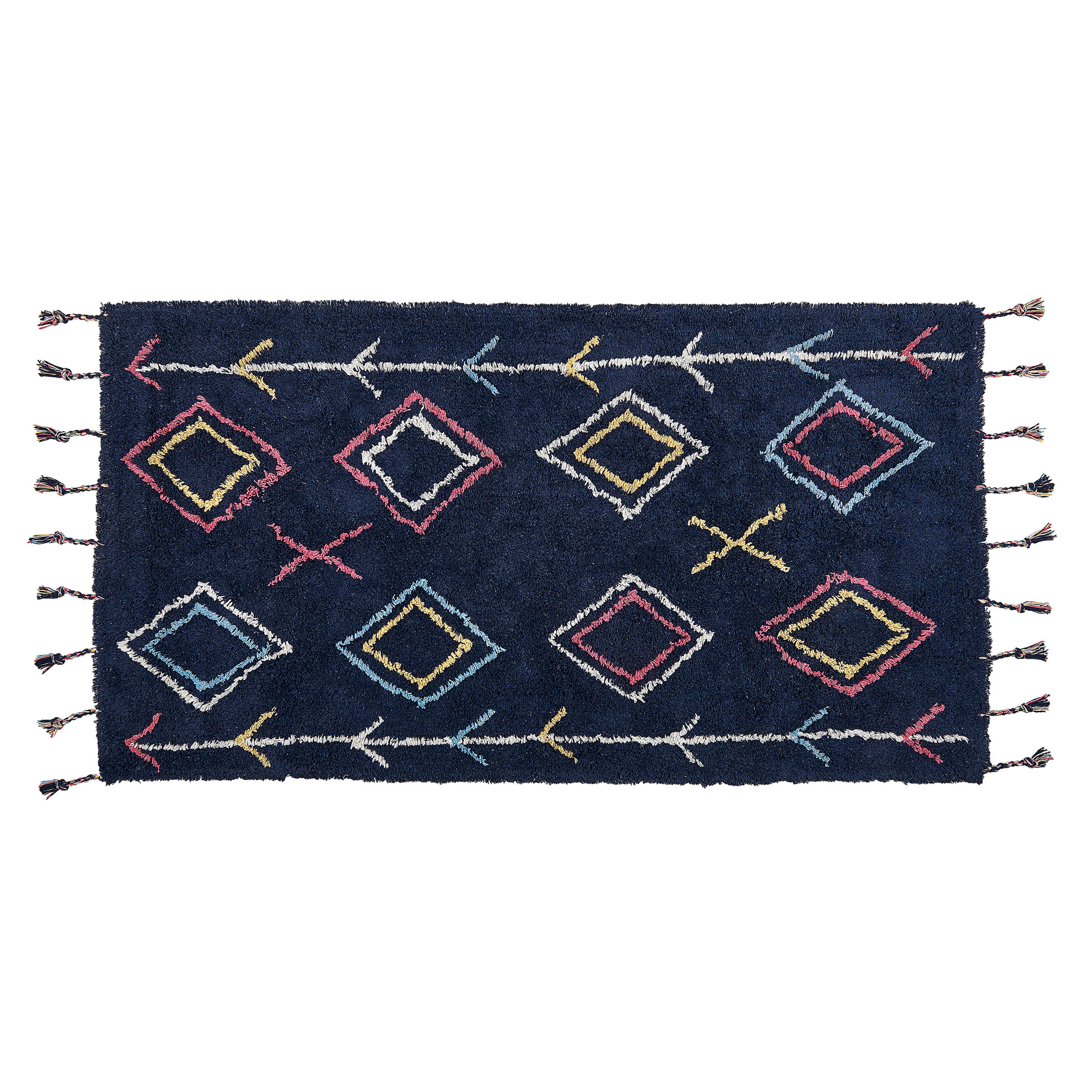 Matto CORUM Musta 80 x 150 cm Puuvilla