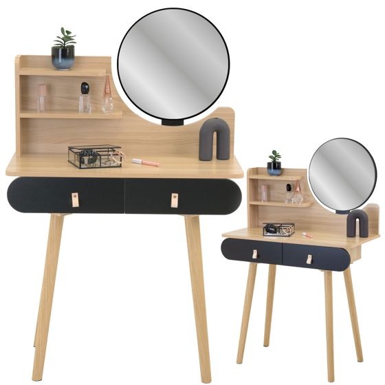 SCANDI-meikkipöytä peilillä, skandinaavista kosmetiikkaa