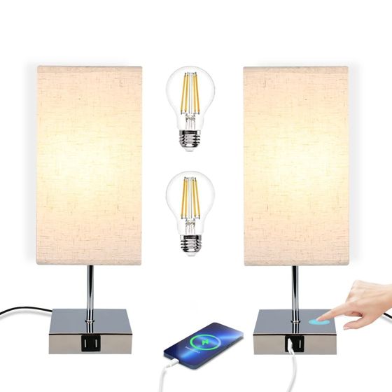 NETTLIFE Vintage - himmennettävä, kosketusyölamppu, E27, USB - lataustoiminnolla, Vaihdettava, LED