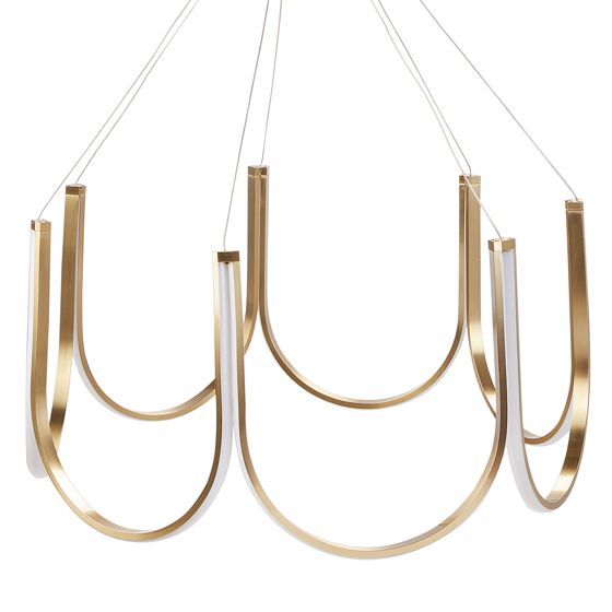 LED-kattokruunu PERQUENO metalli Kulta