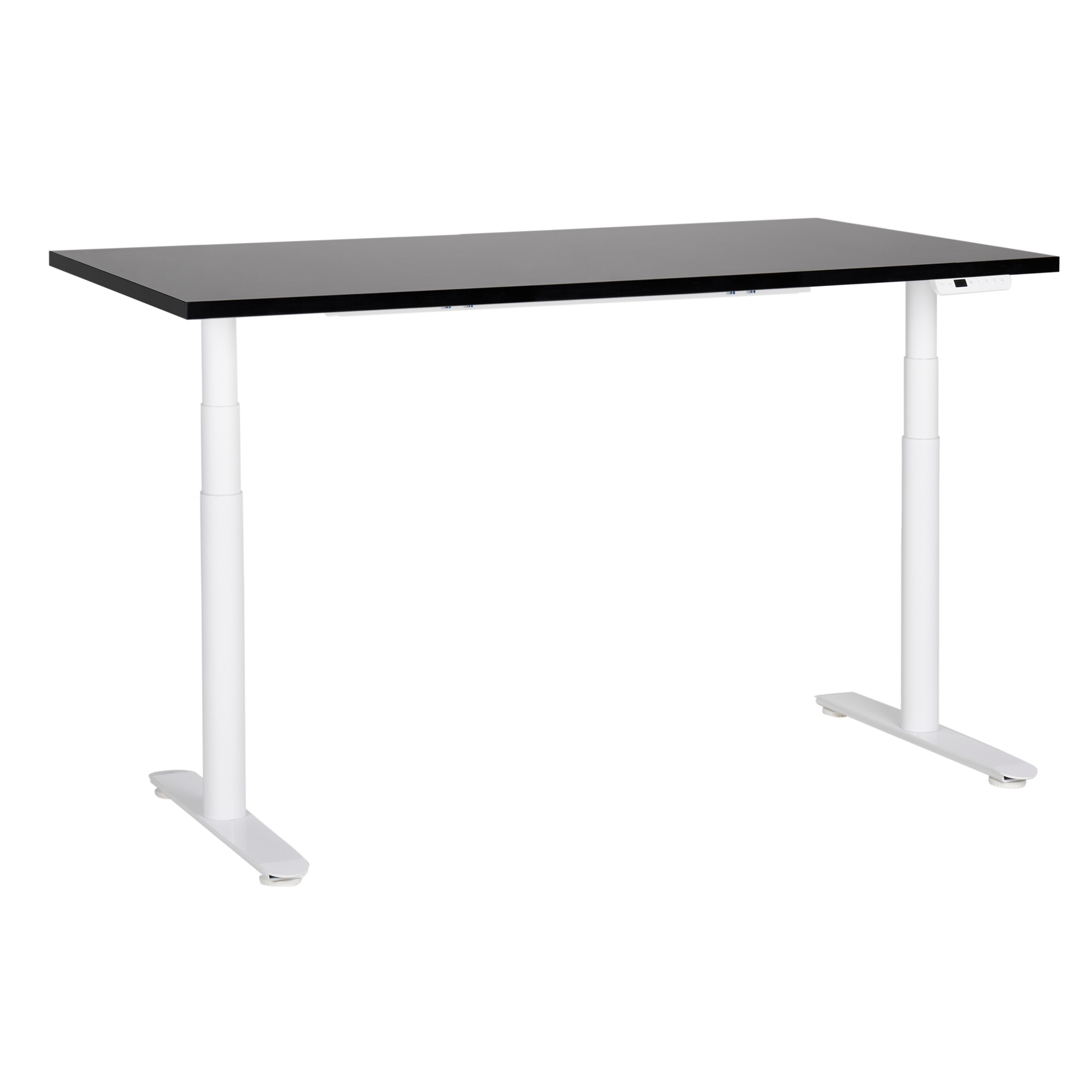 Työpöytä sähkösäädettävä DESTINAS 160 cm 72 cm Musta/valkoinen