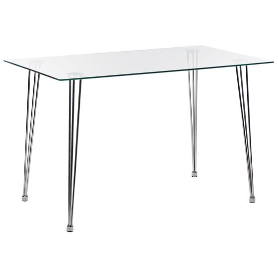 Ruokapöytä WINSTON Hopea 120 cm 70 cm Karkaistu lasi