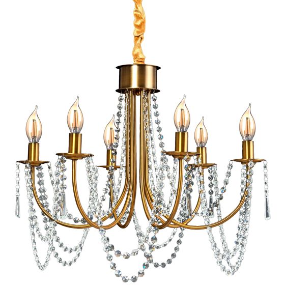 TOOLIGHT riippuva kattovalaisin APP765-6CP kulta, 60x60x112cm