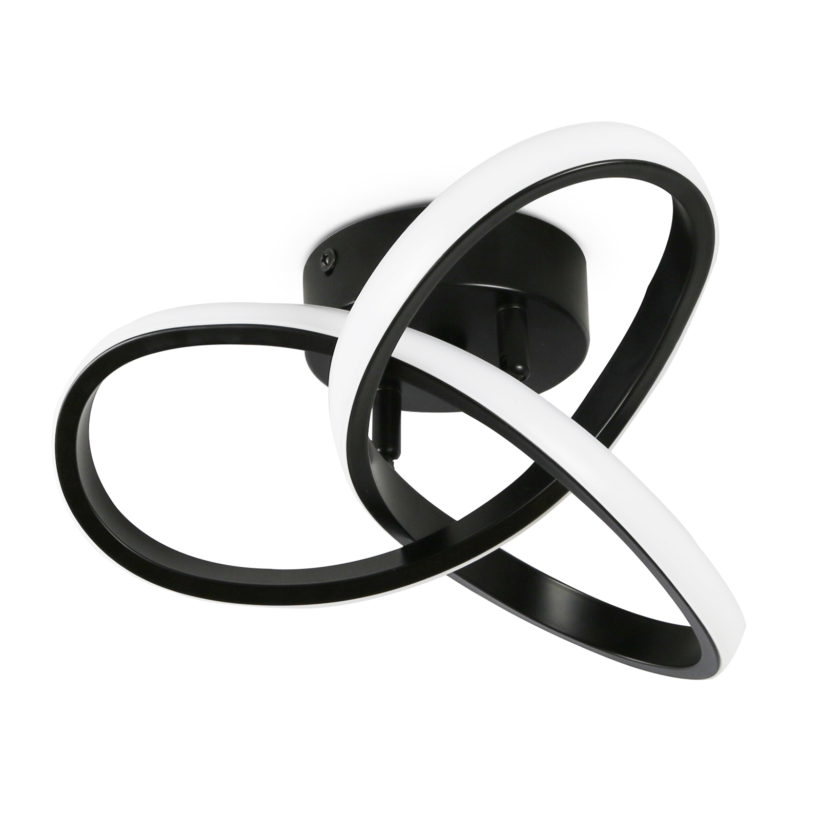 NETTLIFE LED - kattovalaisin, lämmin Valkoinen - 17W, musta, lamppu, moderni Keittiönvalaisin, pieni, 3000K, lastenhuoneeseen, olohuoneeseen, makuuhuoneeseen