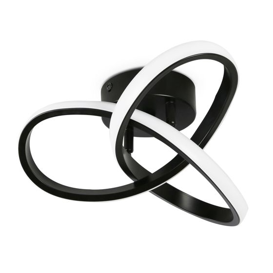 NETTLIFE LED - kattovalaisin, lämmin Valkoinen - 17W, musta, lamppu, moderni Keittiönvalaisin, pieni, 3000K, lastenhuoneeseen, olohuoneeseen, makuuhuoneeseen