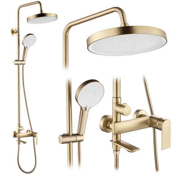 REA suihkusetti Veneta harjattu kulta, 45X32X136CM