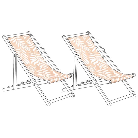 Aurinkotuolin vaihtokangassetti 2 kpl ANZIO/AVELLINO 113 x 44 cm Beige
