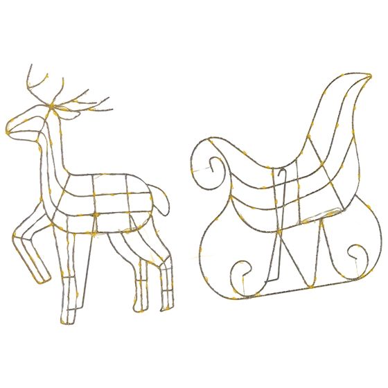 Ulkokoriste LED-valo SAIJA Poro 46 cm Hopea