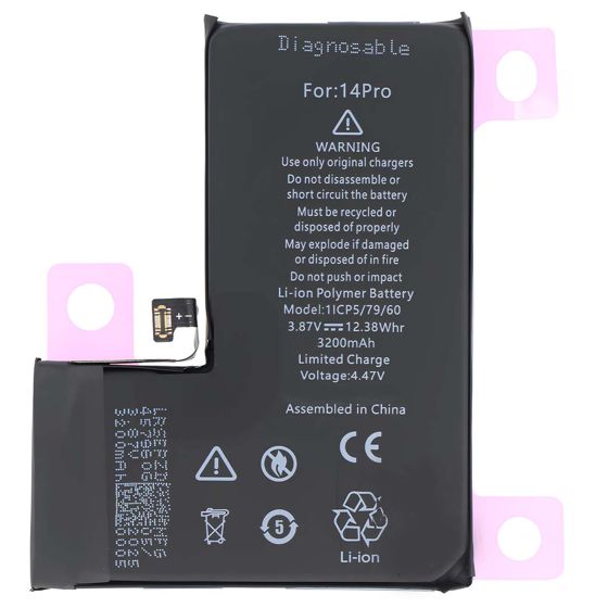 Akku Li-Polymer 3,87V iPhone 14 Pro yhteensopiva A2866