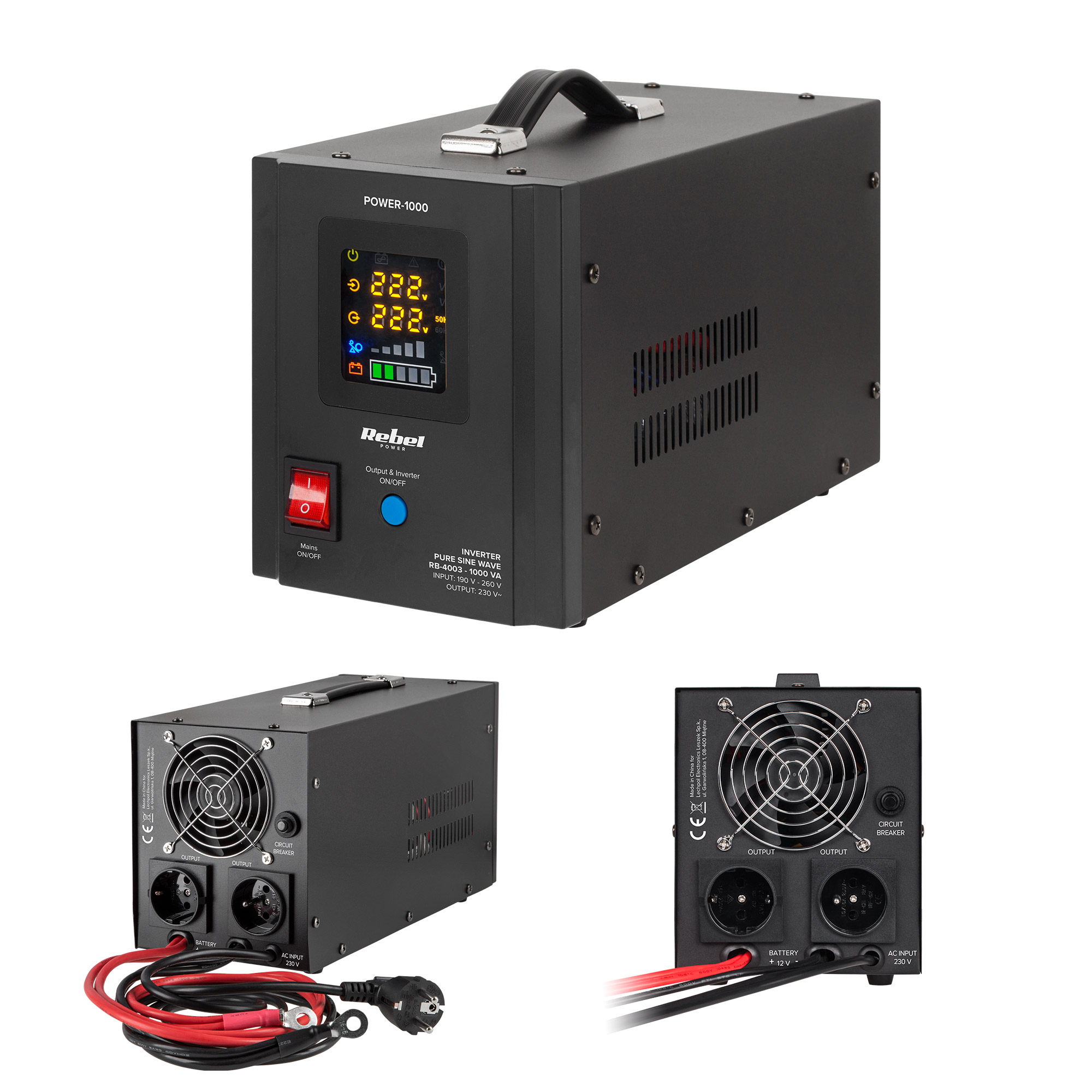 Rebel Power 1000 UPS 12V/230V