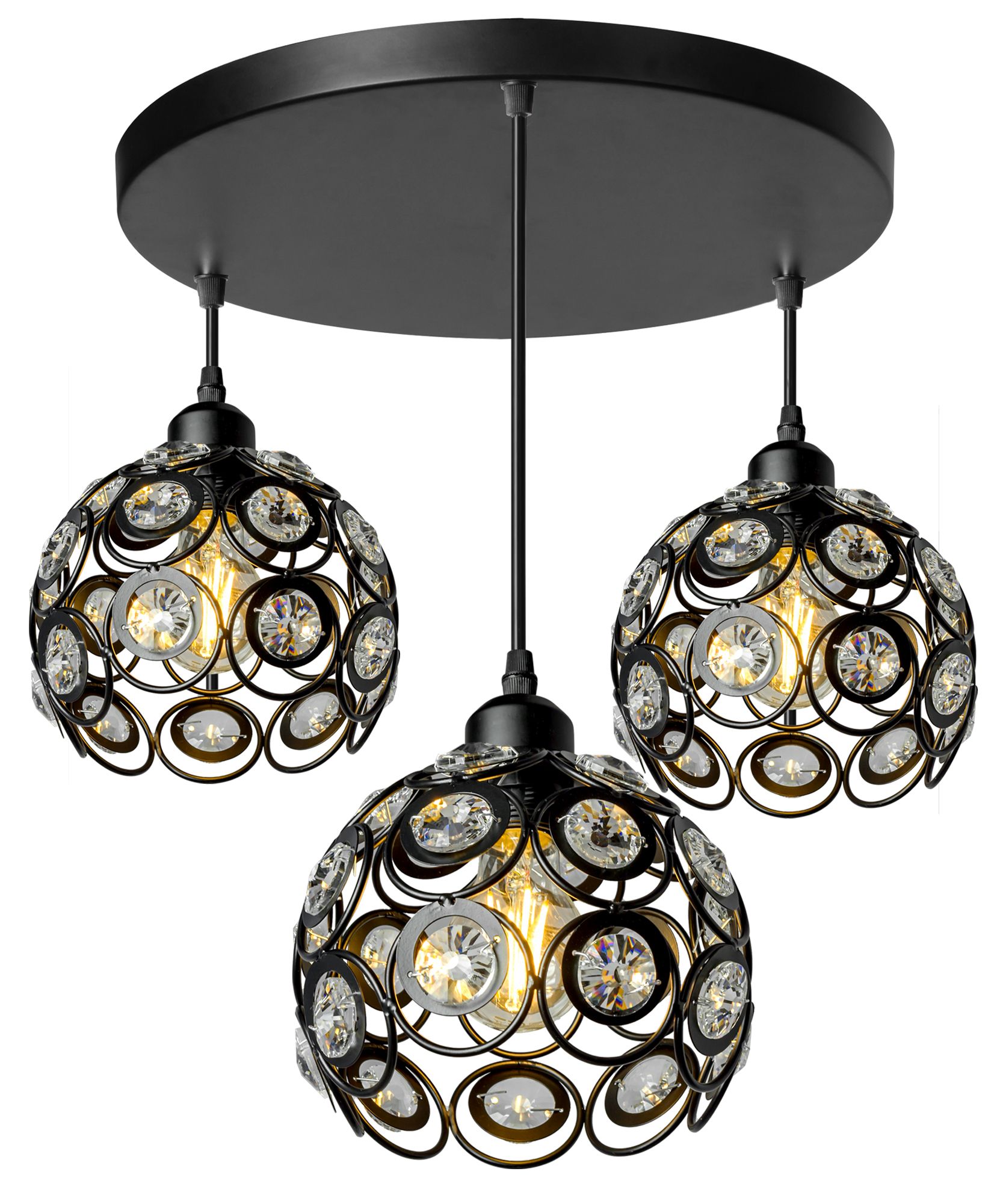 TOOLIGHT riippuva kattovalaisin APP209-3CPR musta, 94, 5x30x94, 5cm