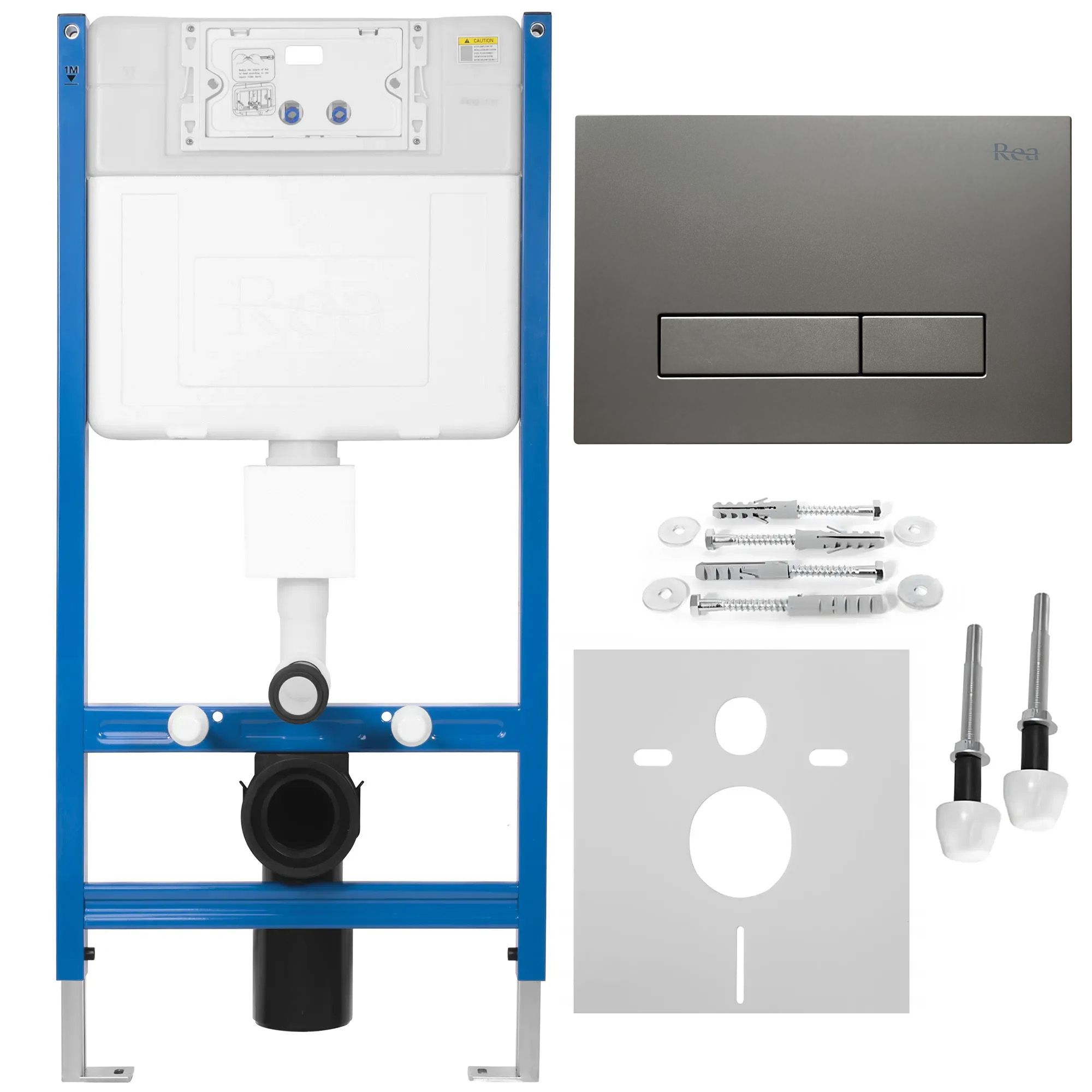 REA Uppoasennusteline K011A-Q + Hd Titan -Painike Titaani, 16X52,5X103,5Cm