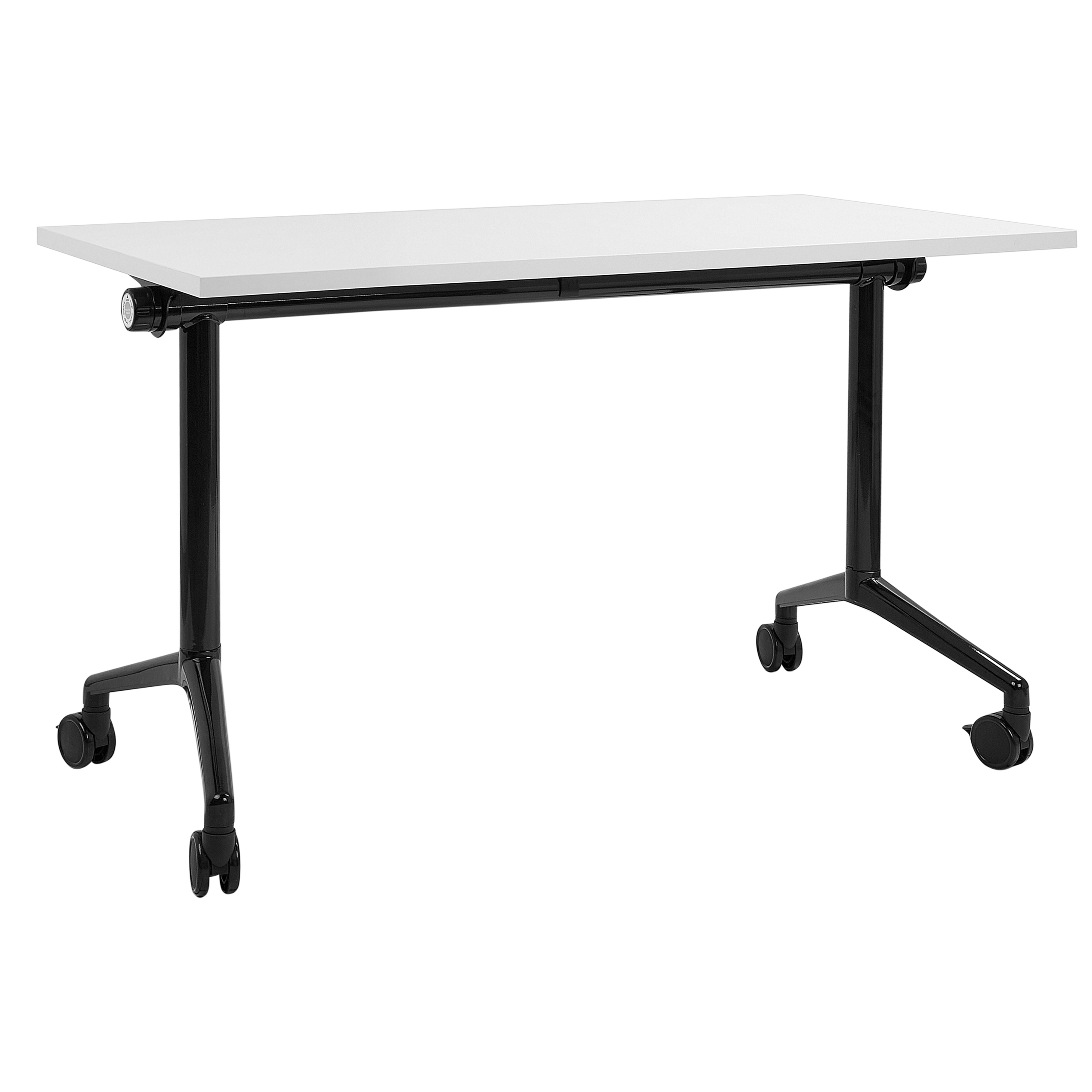 Työpöytä taitettava CAVI 120 cm 60 cm pyörillä Valkoinen