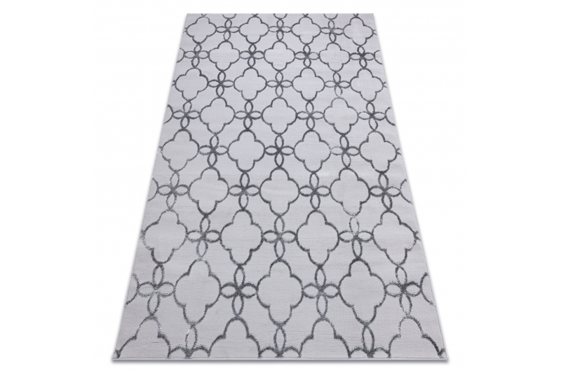 Matto MEFE moderni 8504 Apila, kukkia - tummanharmaa 180x270 cm